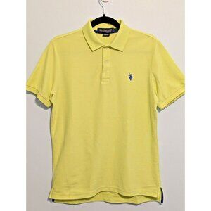 US Polo Assn Ultimate Pique Mens Classic Fit Short Sleeve S Chartreuse golf logo